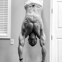 Man doing a handstand