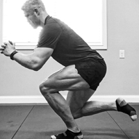 Man doing one-legged squats